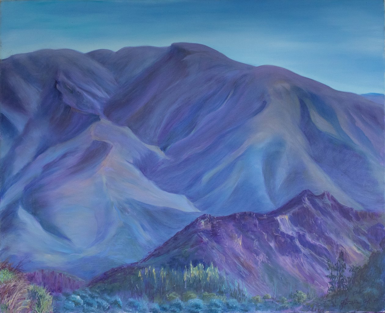 Blauer Berg, Andalusien, 2001 von Antonia Myatt