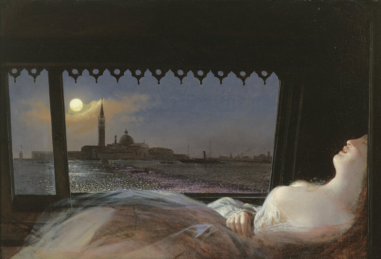 Die Verlobte in einer Gondel von Antonio Rotta