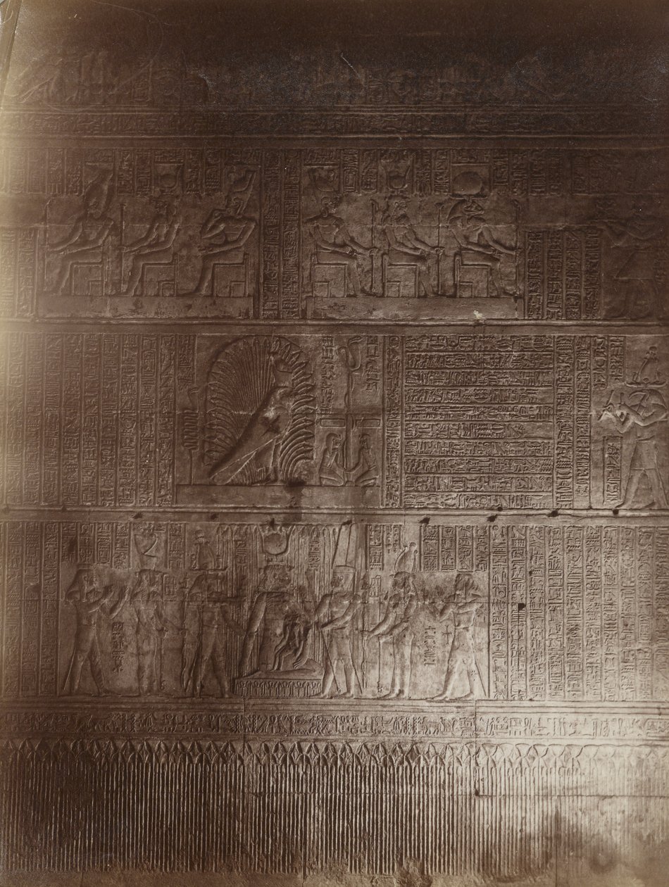 Tempelinneres, Philae von Antonio Beato