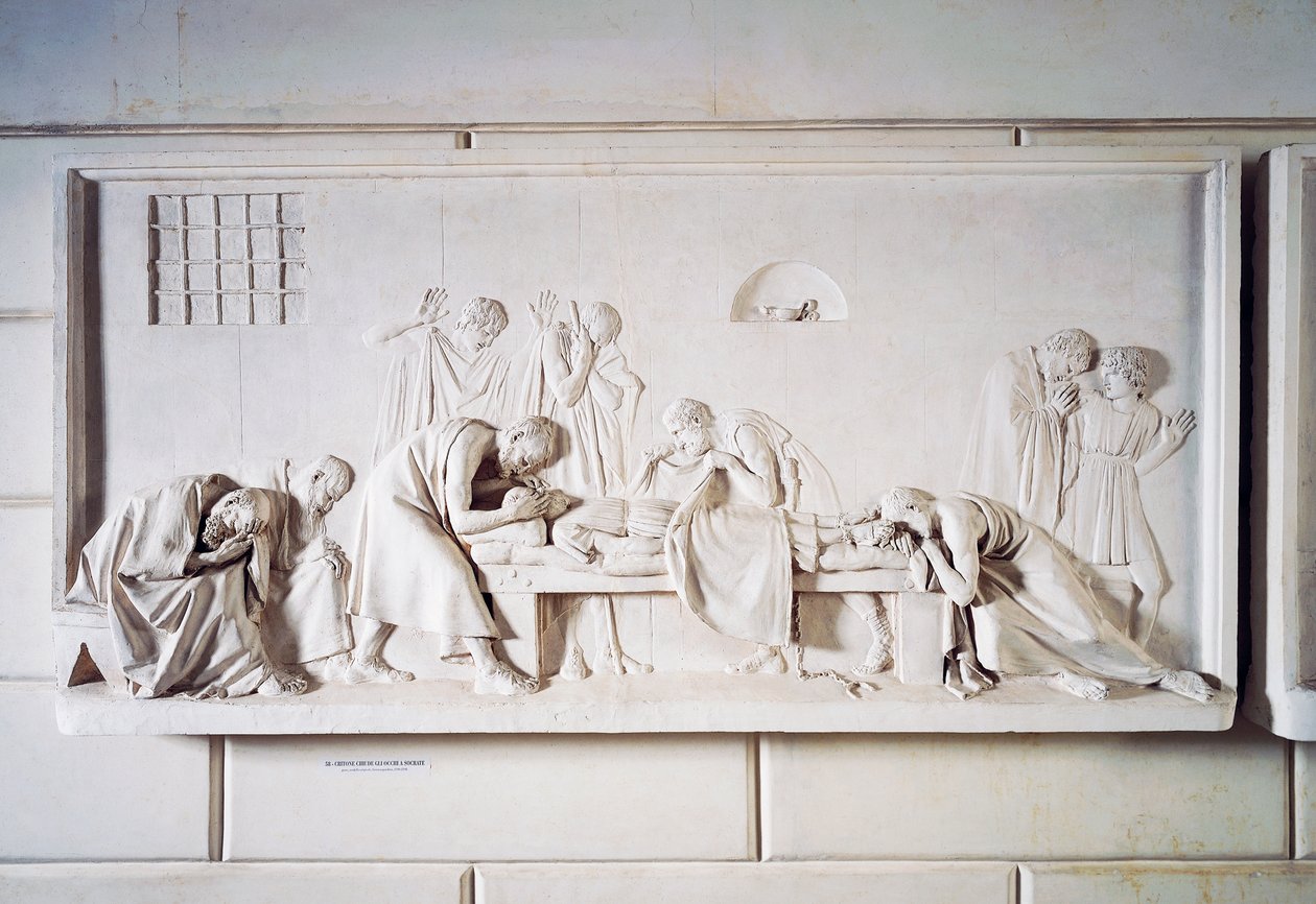 Krito schließt Sokrates die Augen von Antonio Canova