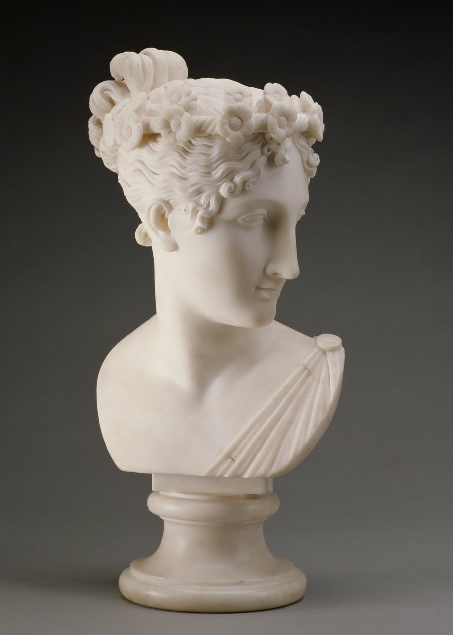 Kopf einer Tänzerin, 1820 (Marmor) von Antonio Canova