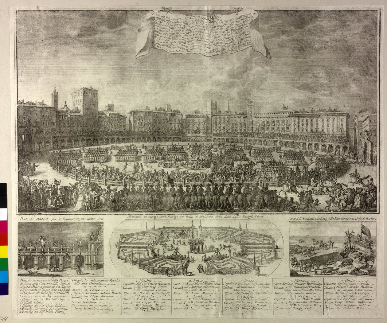 Illustration der Festlichkeiten von Antonio Cioci or Ciocchi