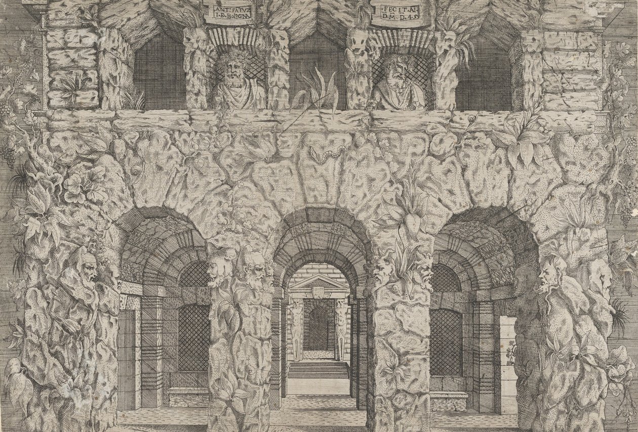 Eine Grotte, ca. 1545 von Antonio Fantuzzi