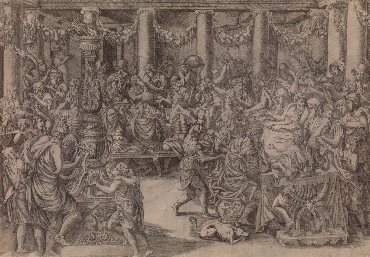 Das Bankett des Scipio, 1543 von Antonio Fantuzzi