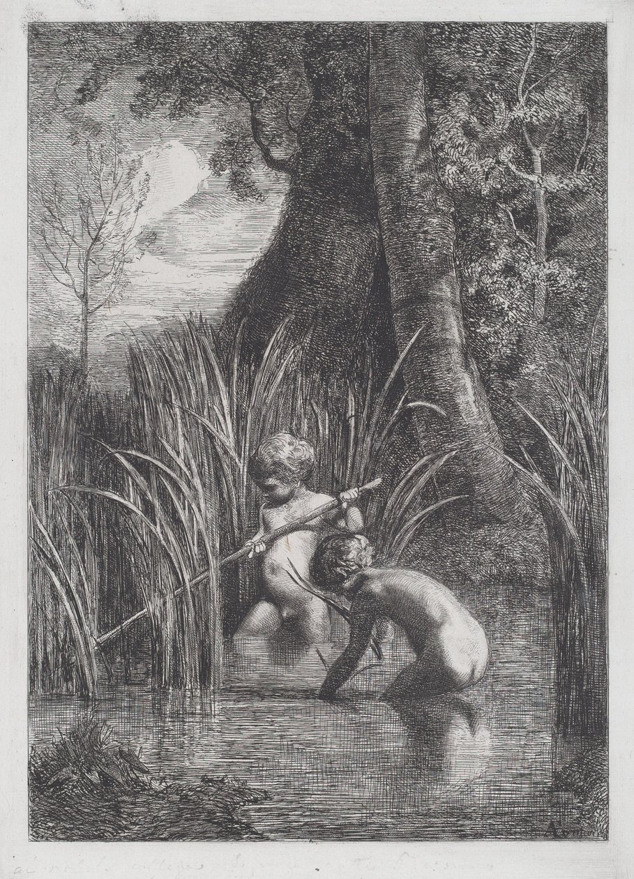 Fischen von Antonio Fontanesi