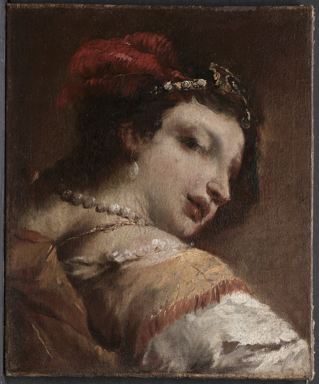 Kopf einer Frau von Antonio Guardi