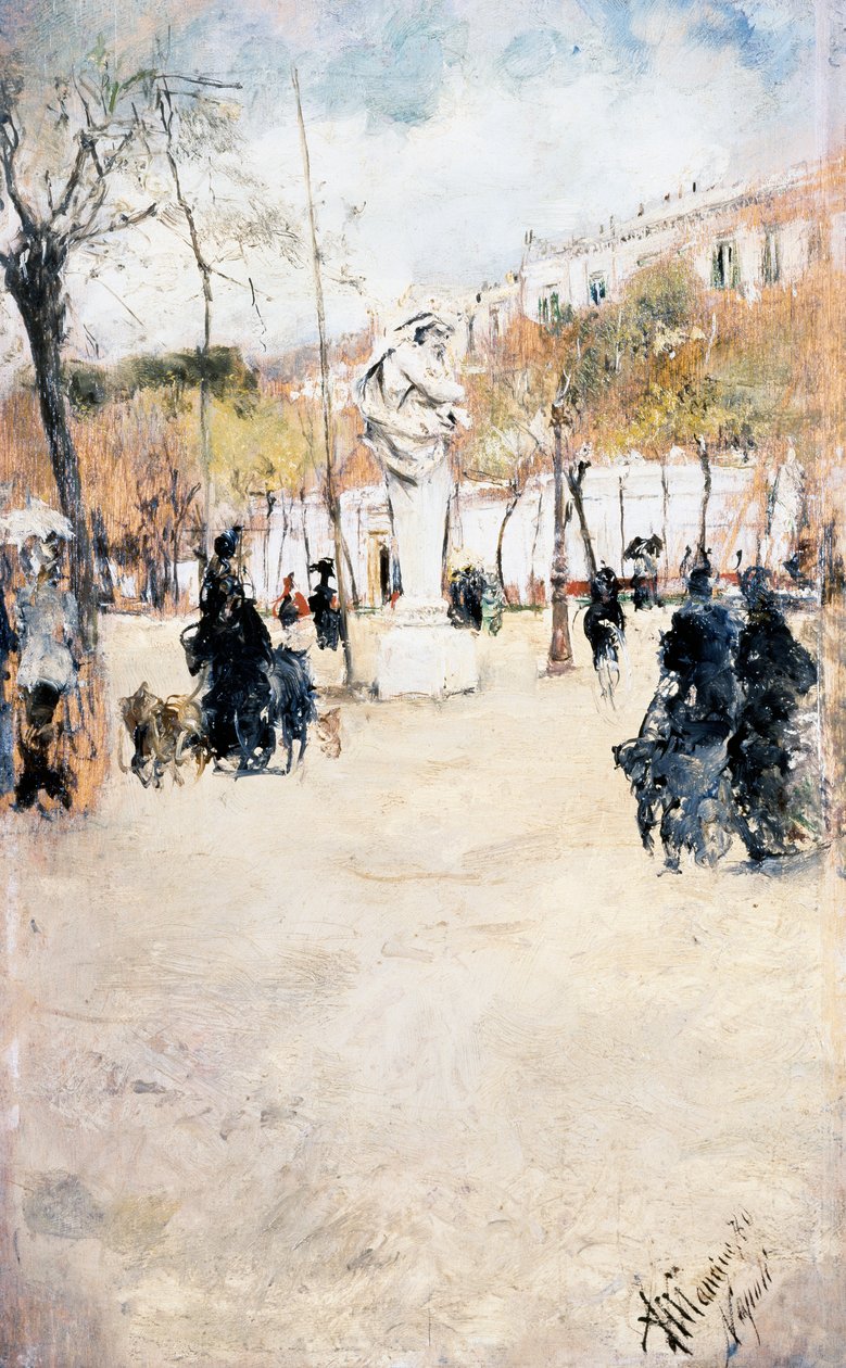 Gärten der Villa Reale in Neapel von Antonio Mancini