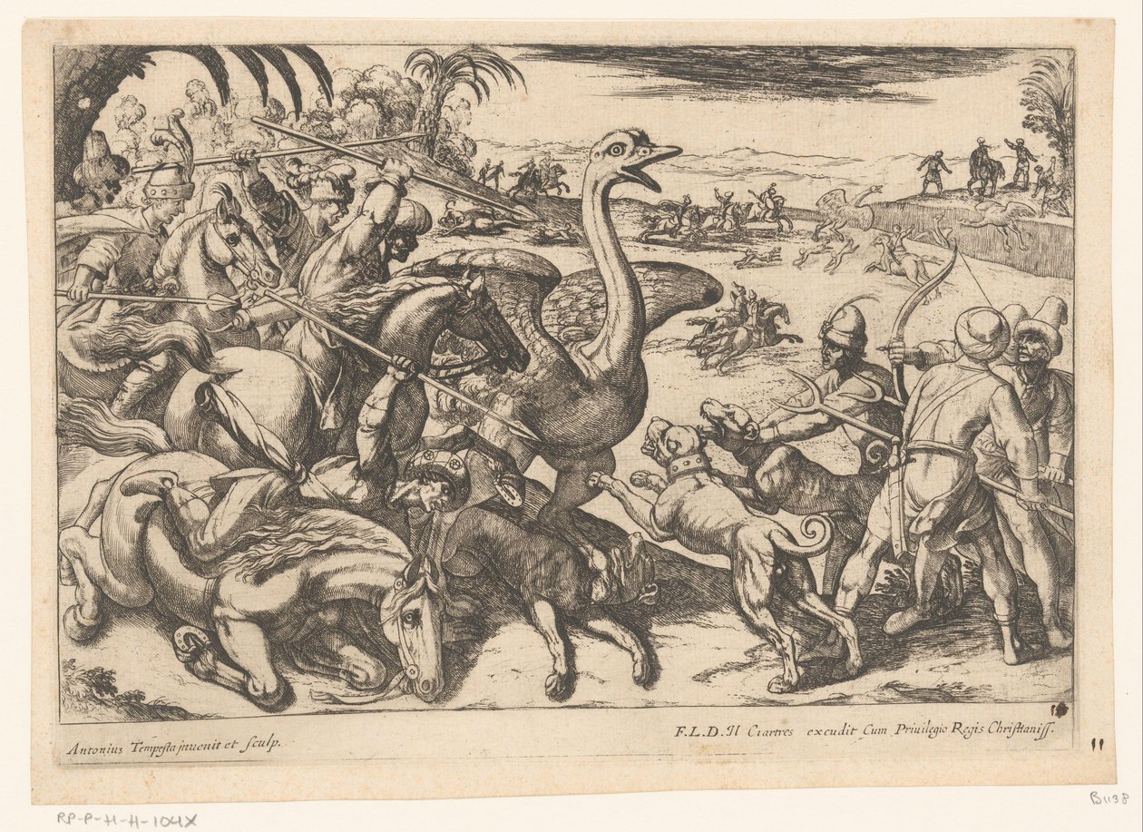 Jagd auf Strauße von Antonio Tempesta