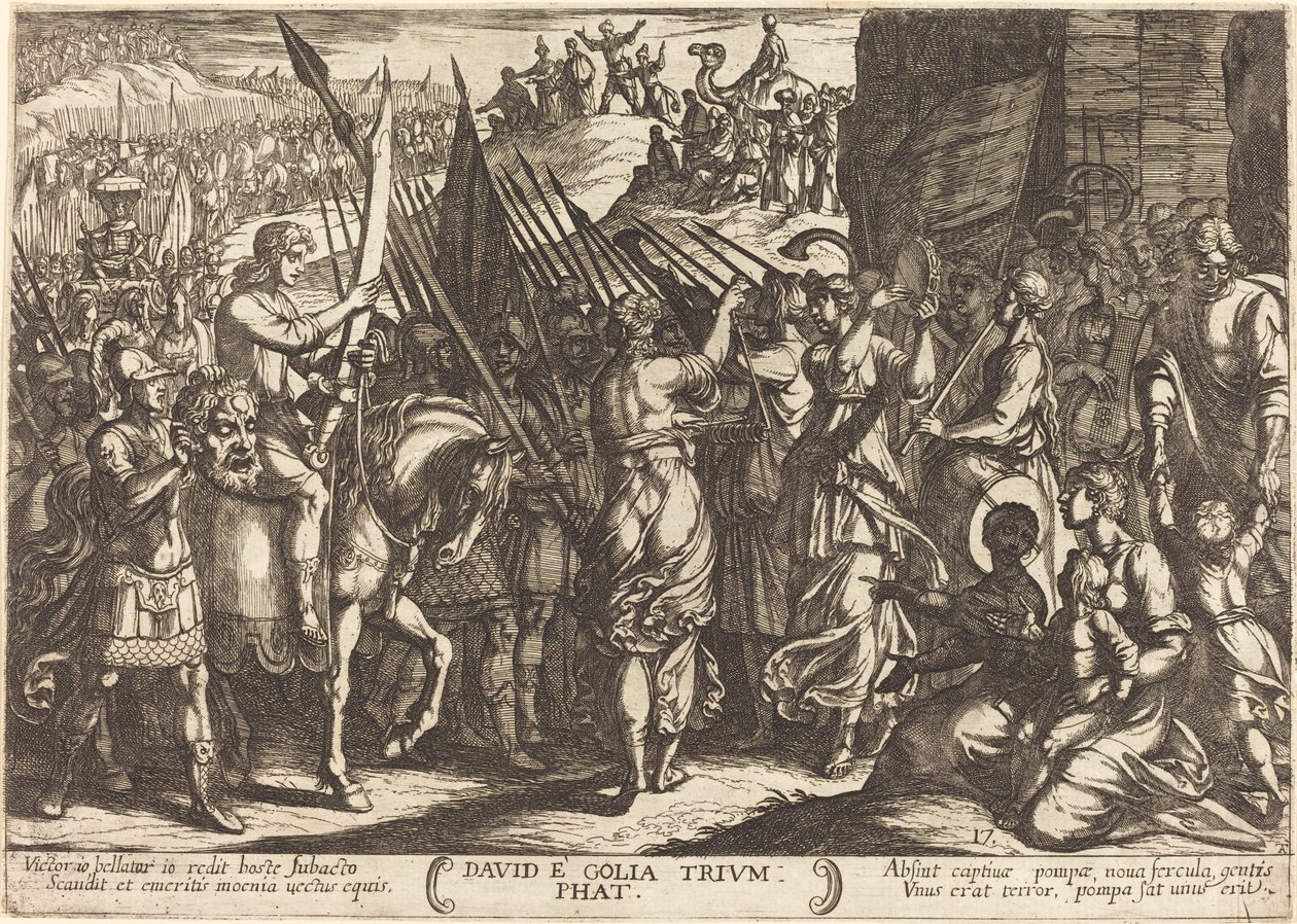 Der Triumph Davids über Goliath von Antonio Tempesta