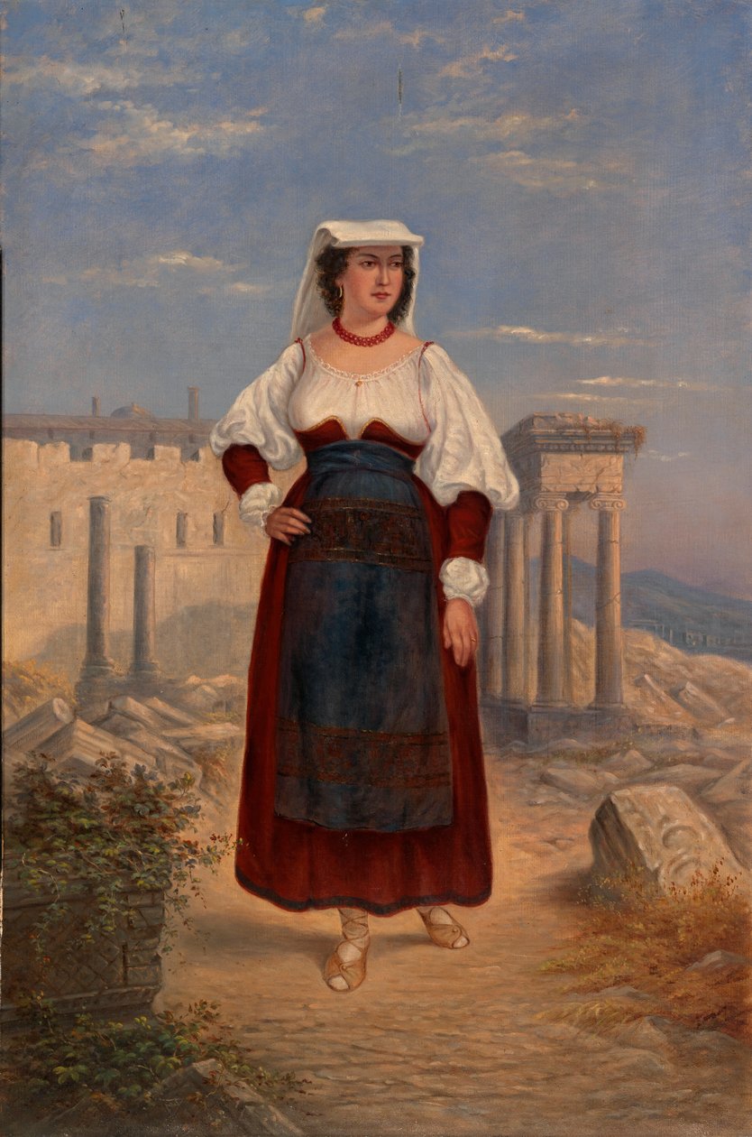 Italienische Frau, ca. 1890-1899 von Antonio Zeno Shindler