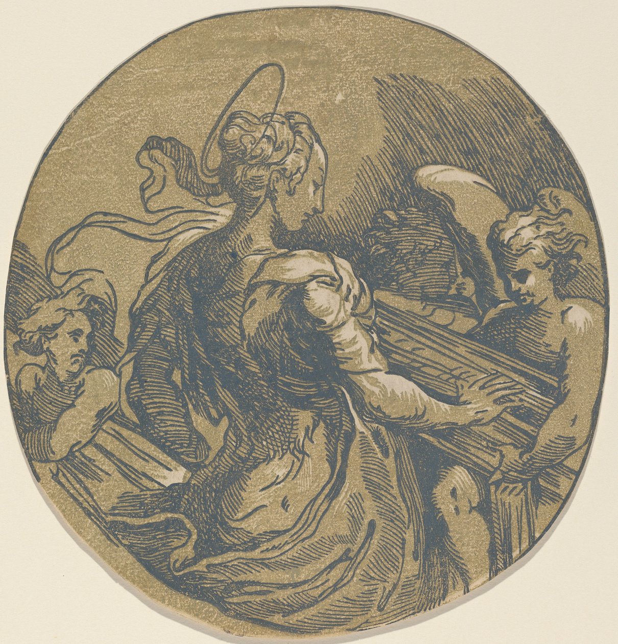 Sankt Cäcilia von Antonio da Trento after Parmigianino