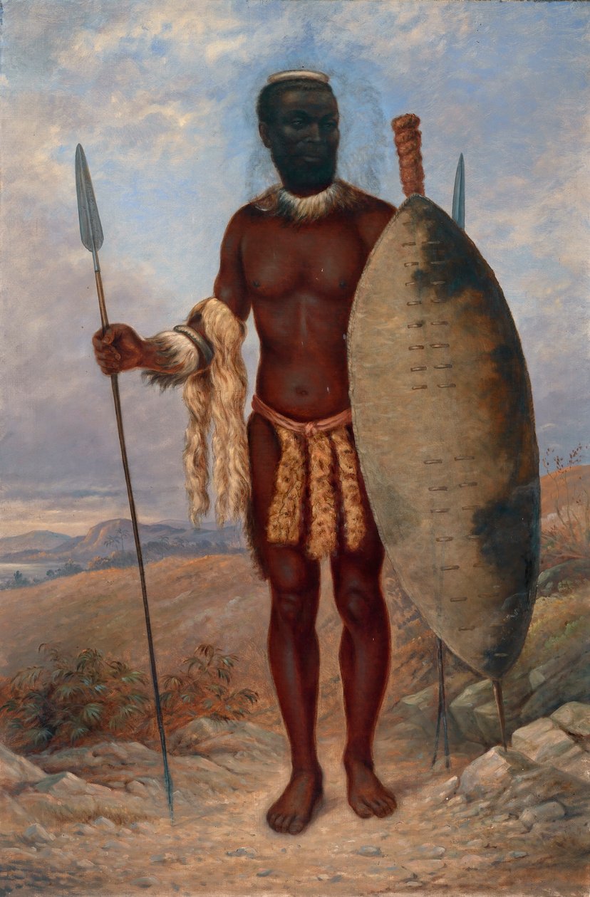 Zulu-Mann von Antonion Zeno Shindler