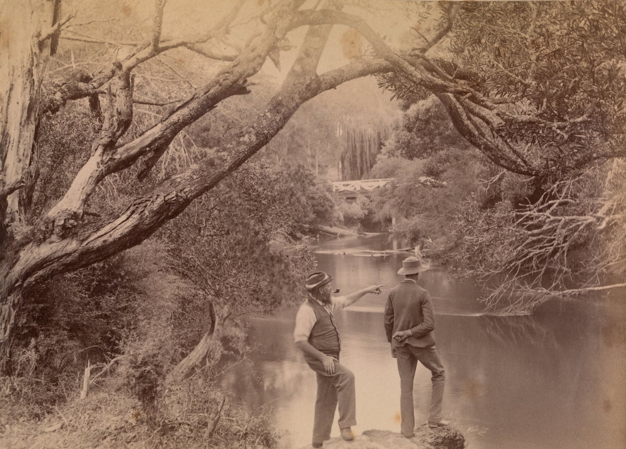 Zwei Männer am Yarra River von Archibald James Campbell