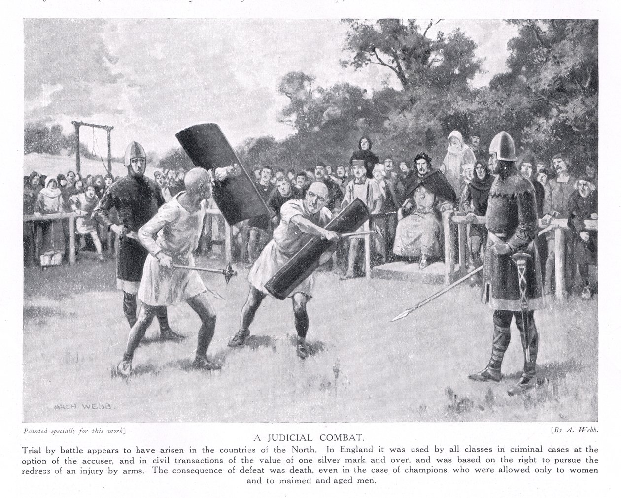Gerichtlicher Kampf, 1920er Jahre von Archibald Webb