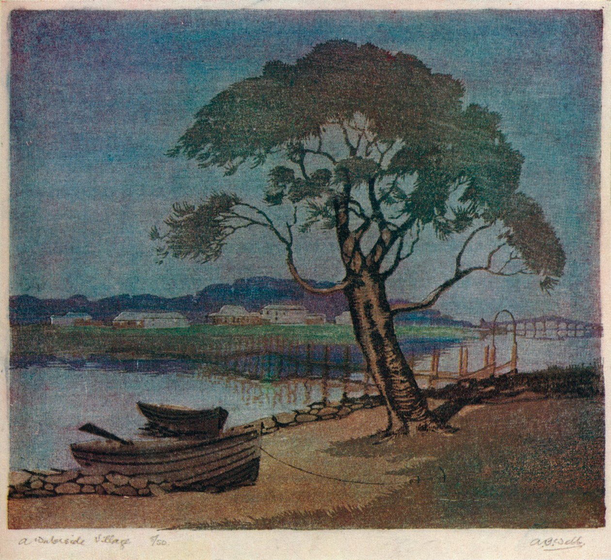 Ein Wasserdorf von Archibald Bertram Webb