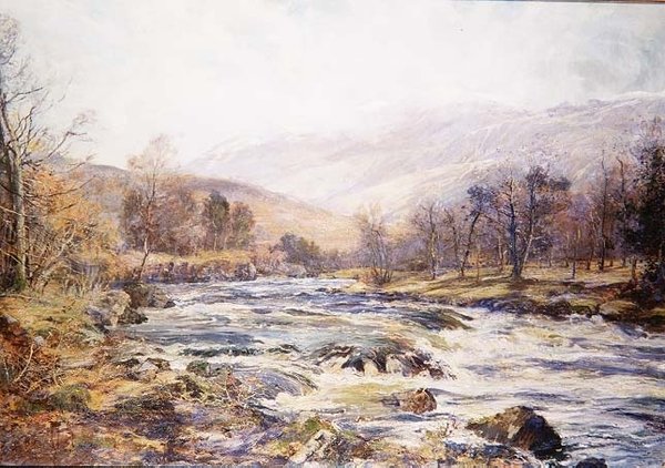 O Fluss des Wintersonnenscheins, Schottland von Archibald Kay