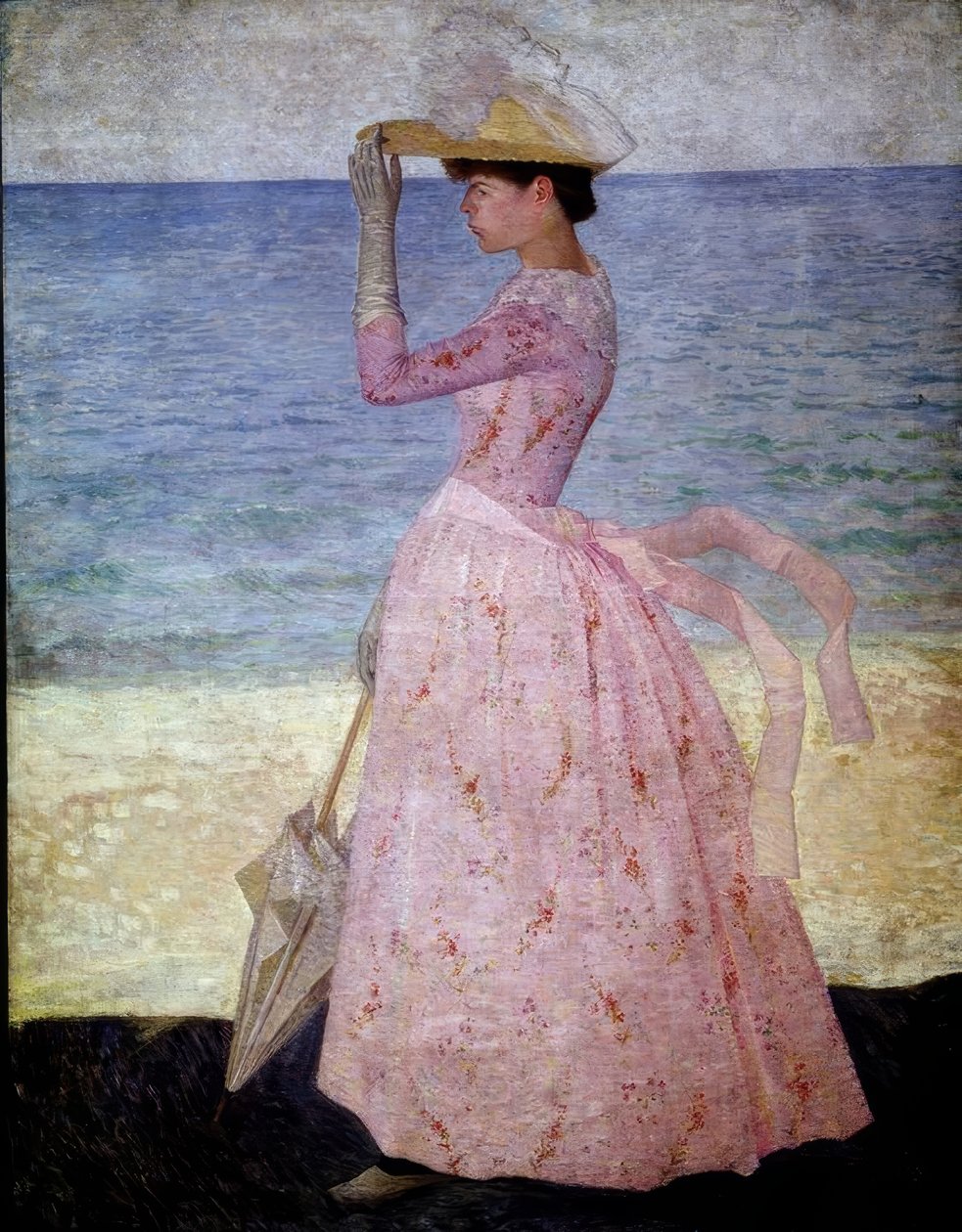 Die Frau mit dem Sonnenschirm von Aristide Maillol