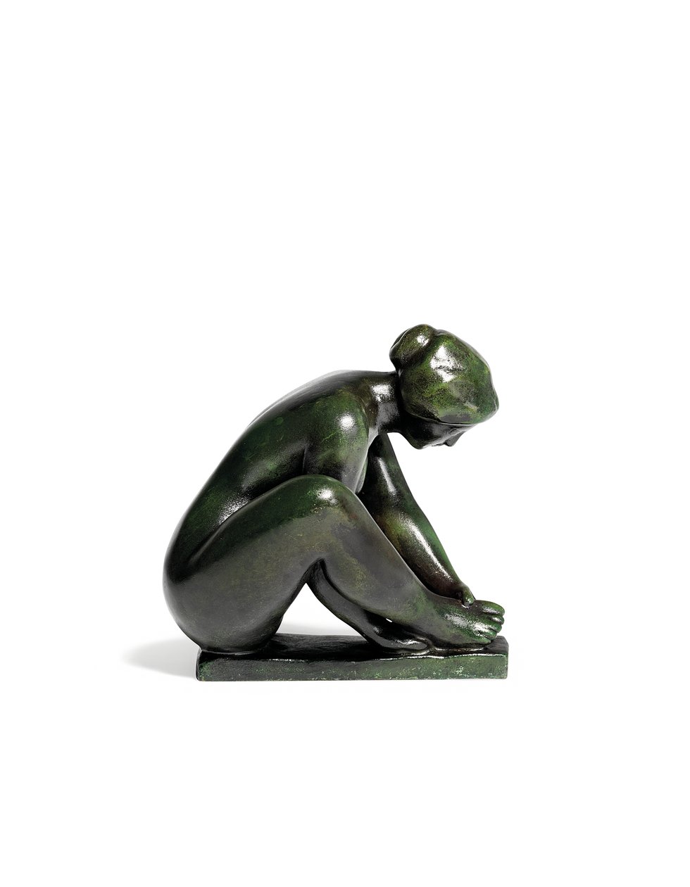 Kauerndes Mädchen, das einen Fuß hält von Aristide Maillol