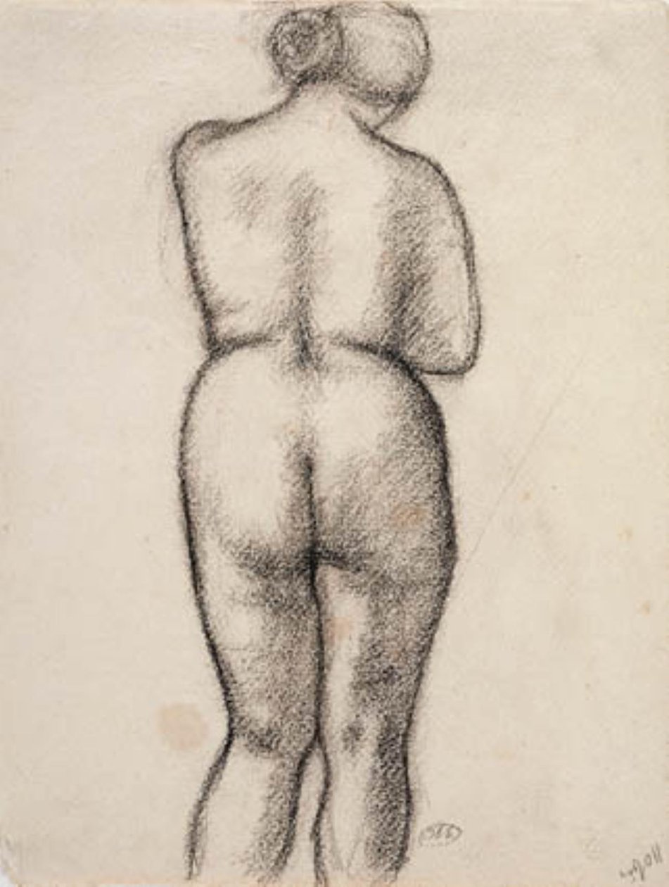 Weibliches Modell von hinten gesehen von Aristide Maillol