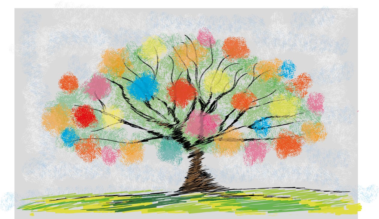 Farbiger Baum von Armin Mumper