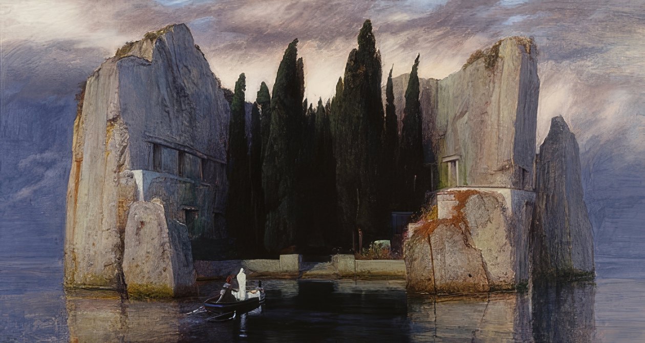 Die Toteninsel (Dritte Fassung) von Arnold Böcklin
