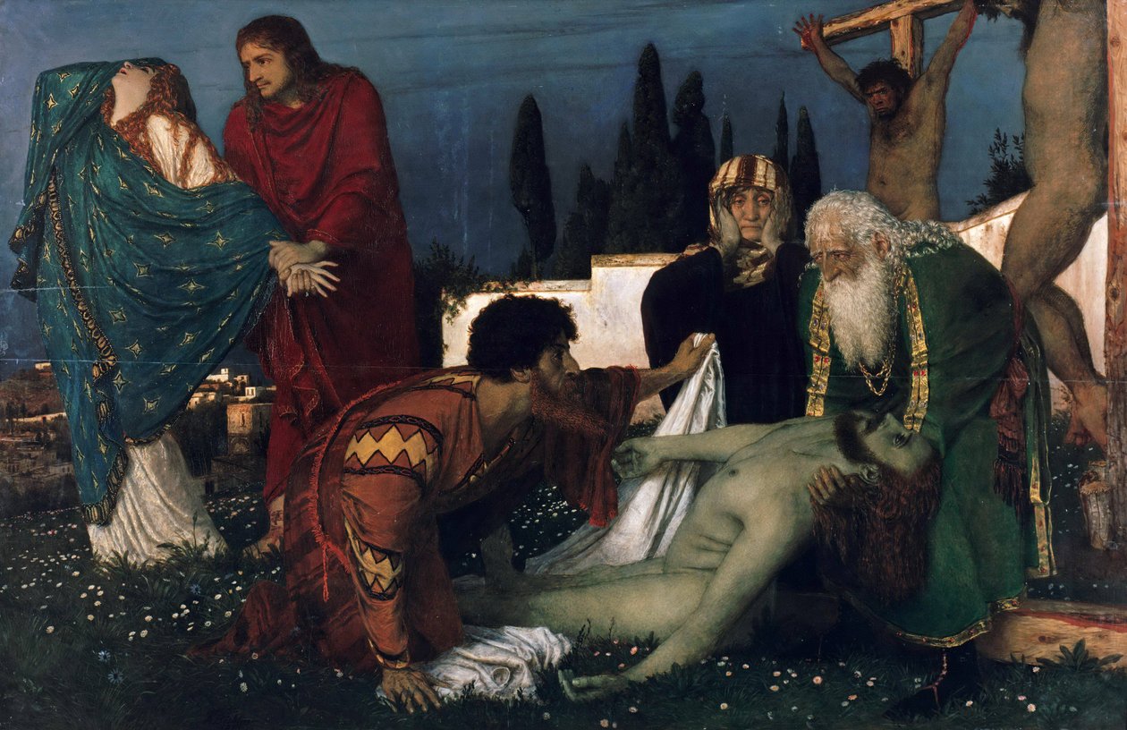 Beweinung unter dem Kreuz von Arnold Böcklin