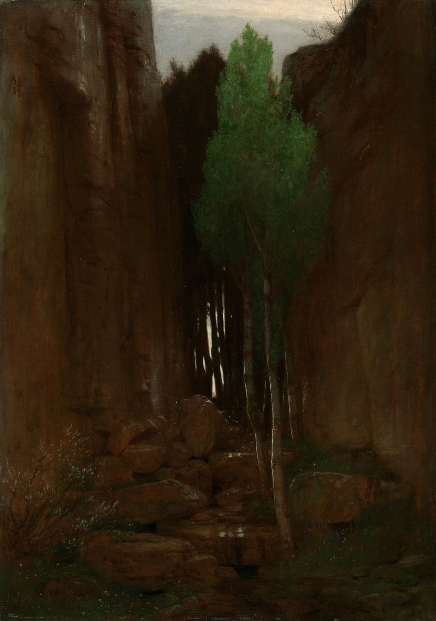 Frühling in einer engen Schlucht, 1881 von Arnold Böcklin