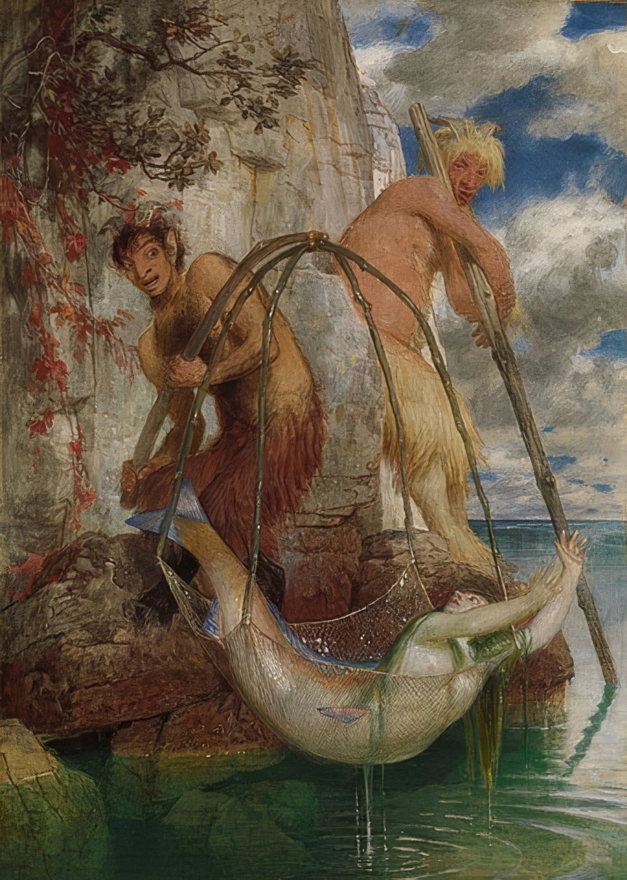 Zwei fischende Pane. 1874 von Arnold Böcklin