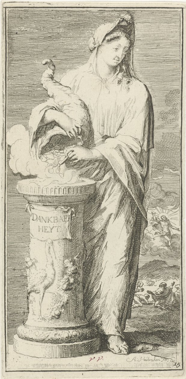 Personifizierte Dankbarkeit von Arnold Houbraken