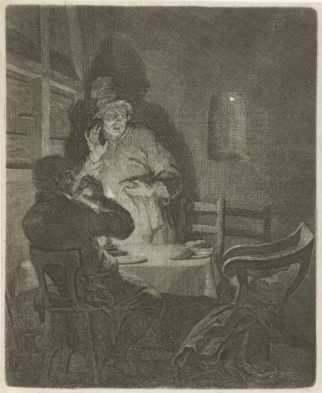 Mahlzeit in Emmaus von Arnold Houbraken