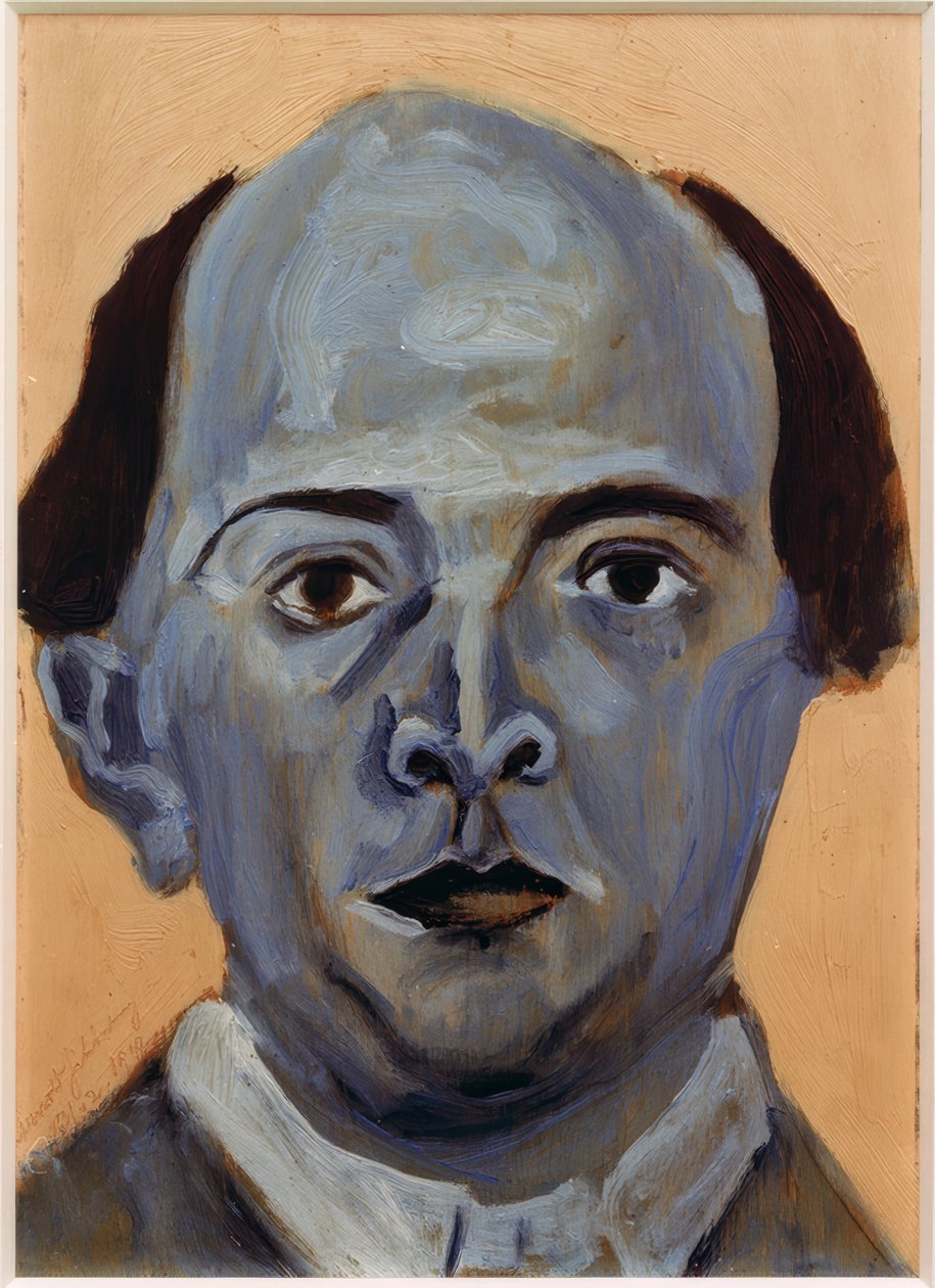 Blaues Selbstporträt von Arnold Schönberg