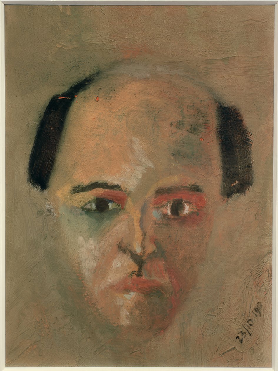 Grünes Selbstporträt von Arnold Schönberg