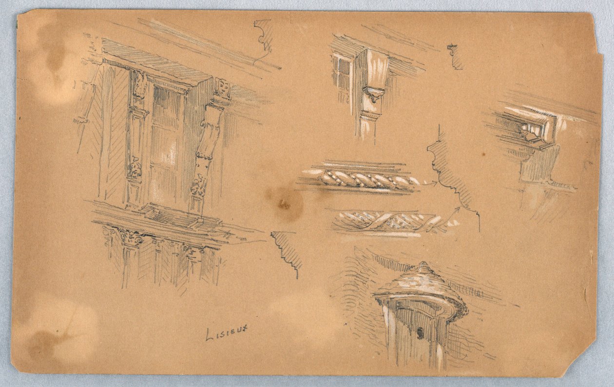 Architektonische Details in Lisieux von Arnold William Brunner