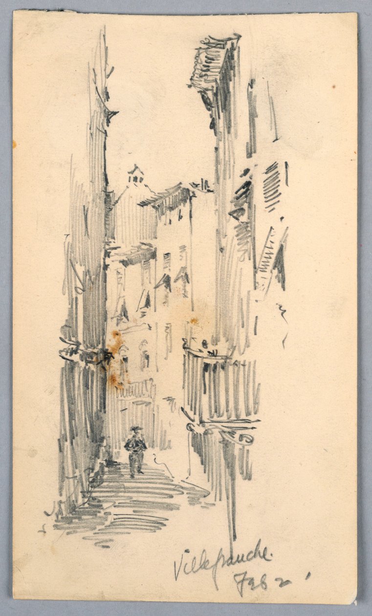 Straße in Villefranche von Arnold William Brunner