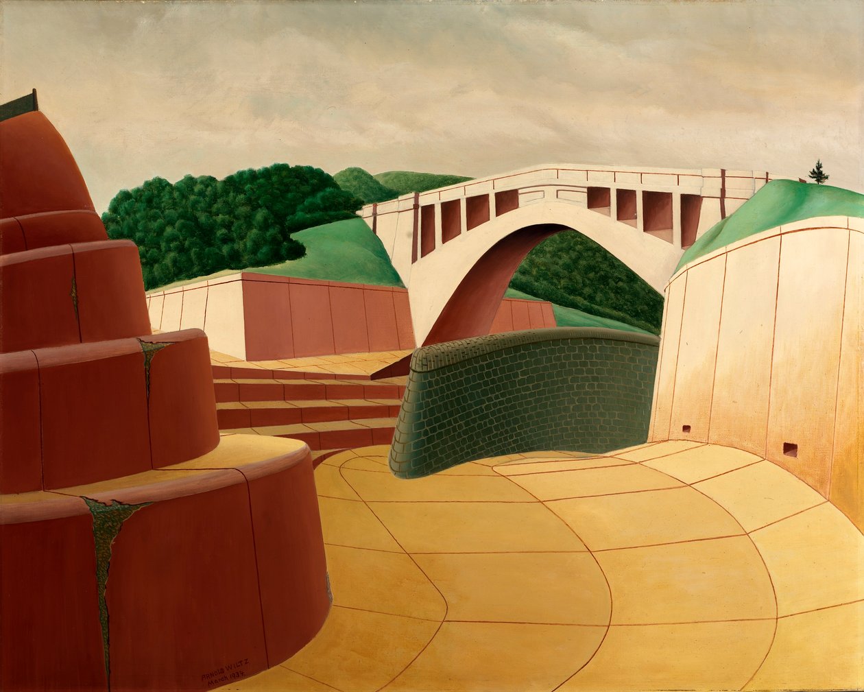 Überlauf, Ashokan-Damm von Arnold Wiltz
