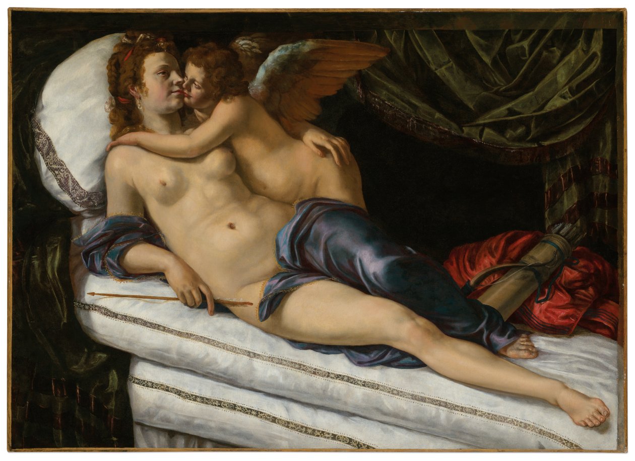 Venus und Amor von Artemisia Gentileschi