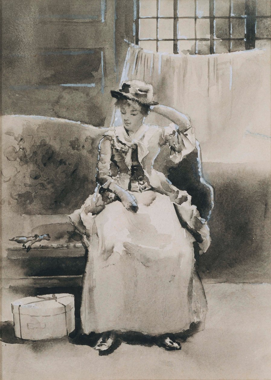 Ohne Titel (Sitzende Frau) von Arthur Bowen Davies