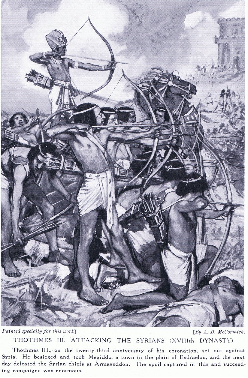Thomthes III greift die Syrer an (XVIII. Dynastie), ca. 1920 von Arthur David McCormick