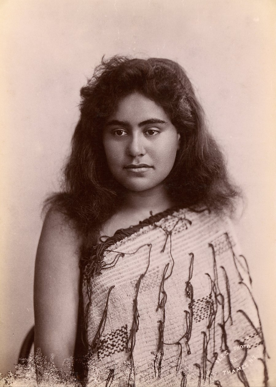 Maori-Frau, Thames, Neuseeland von Arthur James Iles