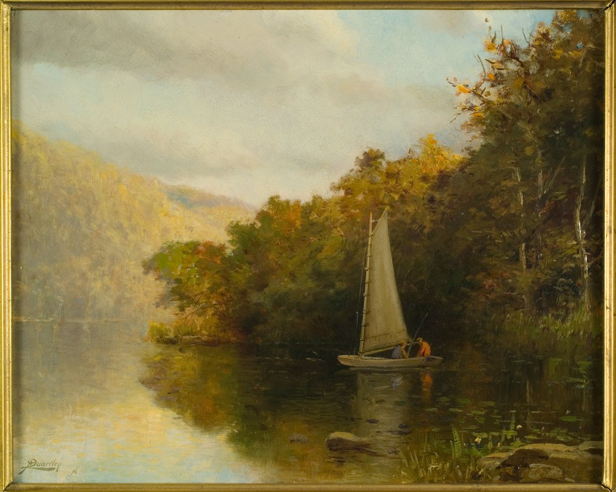 Segelboot auf dem Fluss, ca. 1875 von Arthur Quartley