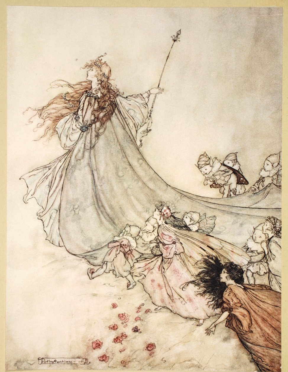 ..Feen weg! Wir werden schimpfen, wenn ich länger bleibe, Illustration aus 