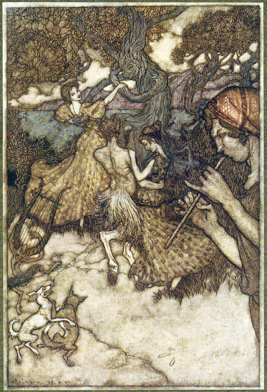 Wenn Orpheus zuerst den Walzer hervorgebracht hätte, aus Die Ingoldsby-Legenden, 1907 von Arthur Rackham