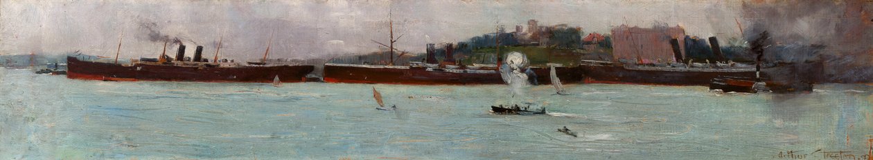 Die drei Liner, Circular Quay von Arthur Streeton