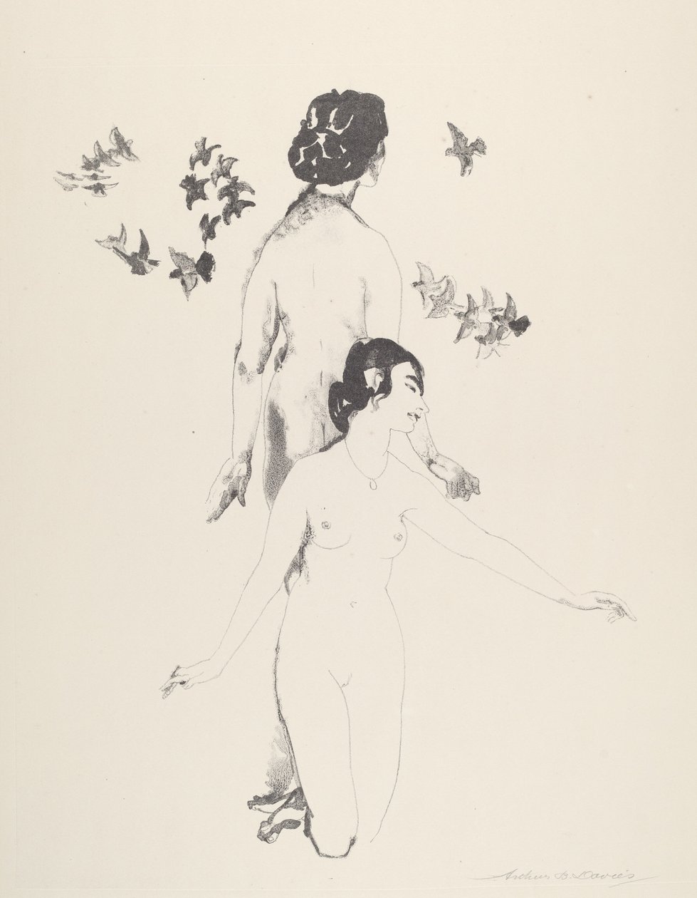 Kreisende Tauben von Arthur B. Davies
