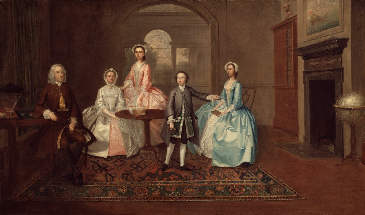 John Thomlinson und seine Familie, 1745 von Arthur Devis