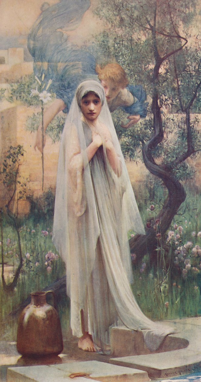 Die Verkündigung, 1892, um 1900 von Arthur Hacker