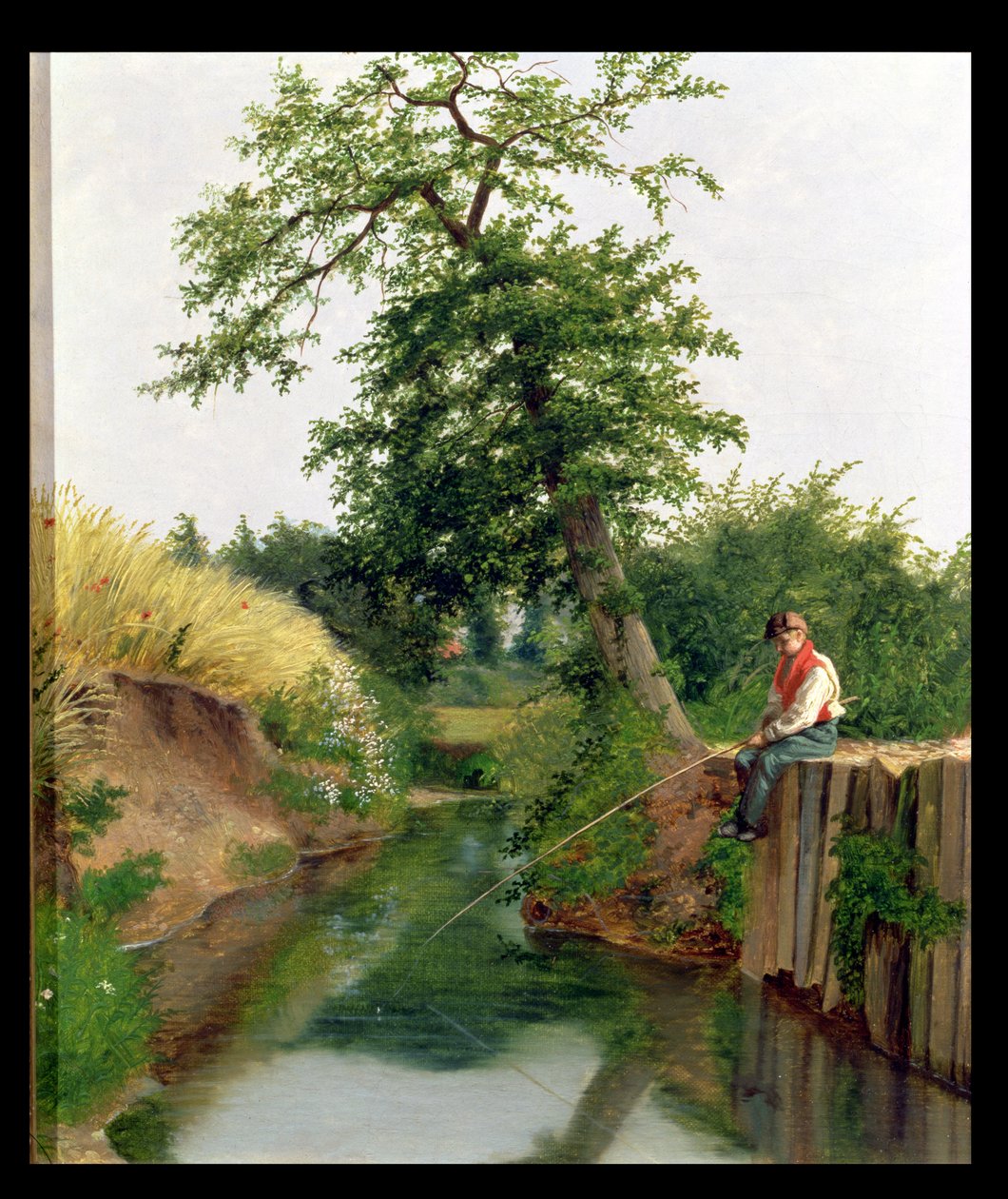 Ein Junge beim Angeln von Arthur Hughes