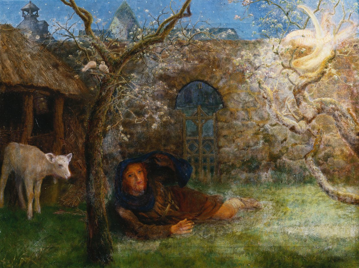 Caedmons Erwachen von Arthur Hughes