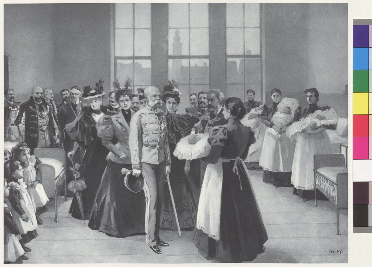 Kaiser Franz Joseph mit Gefolge von Arthur Lajos Halmi