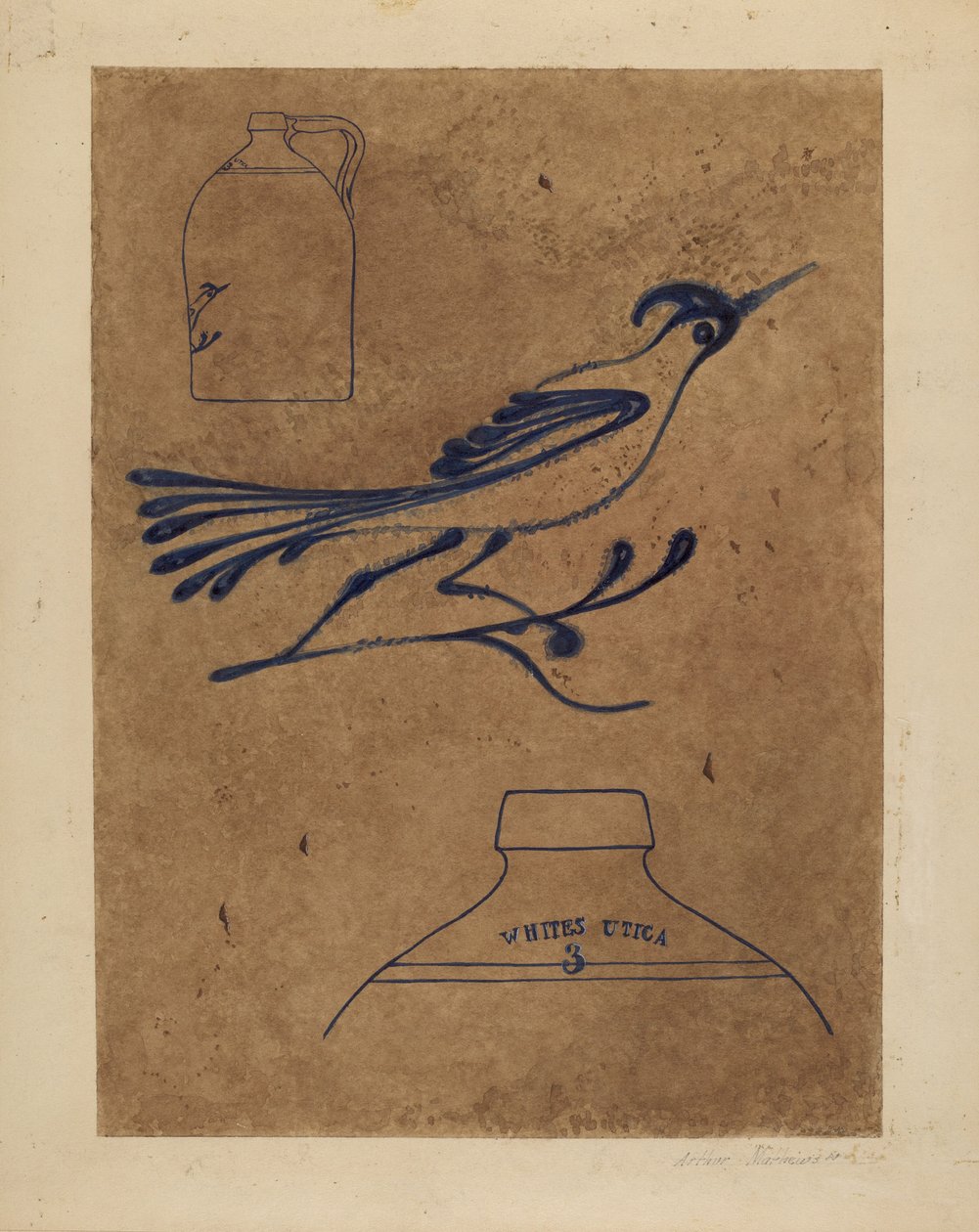 Steingutkrug, ca. 1937 von Arthur Matthews